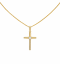 Collar cruz brillante